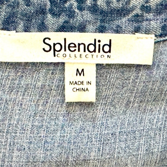 Splendid Sz M Reese Indigo Button Down Shirt - Picture 10 of 10